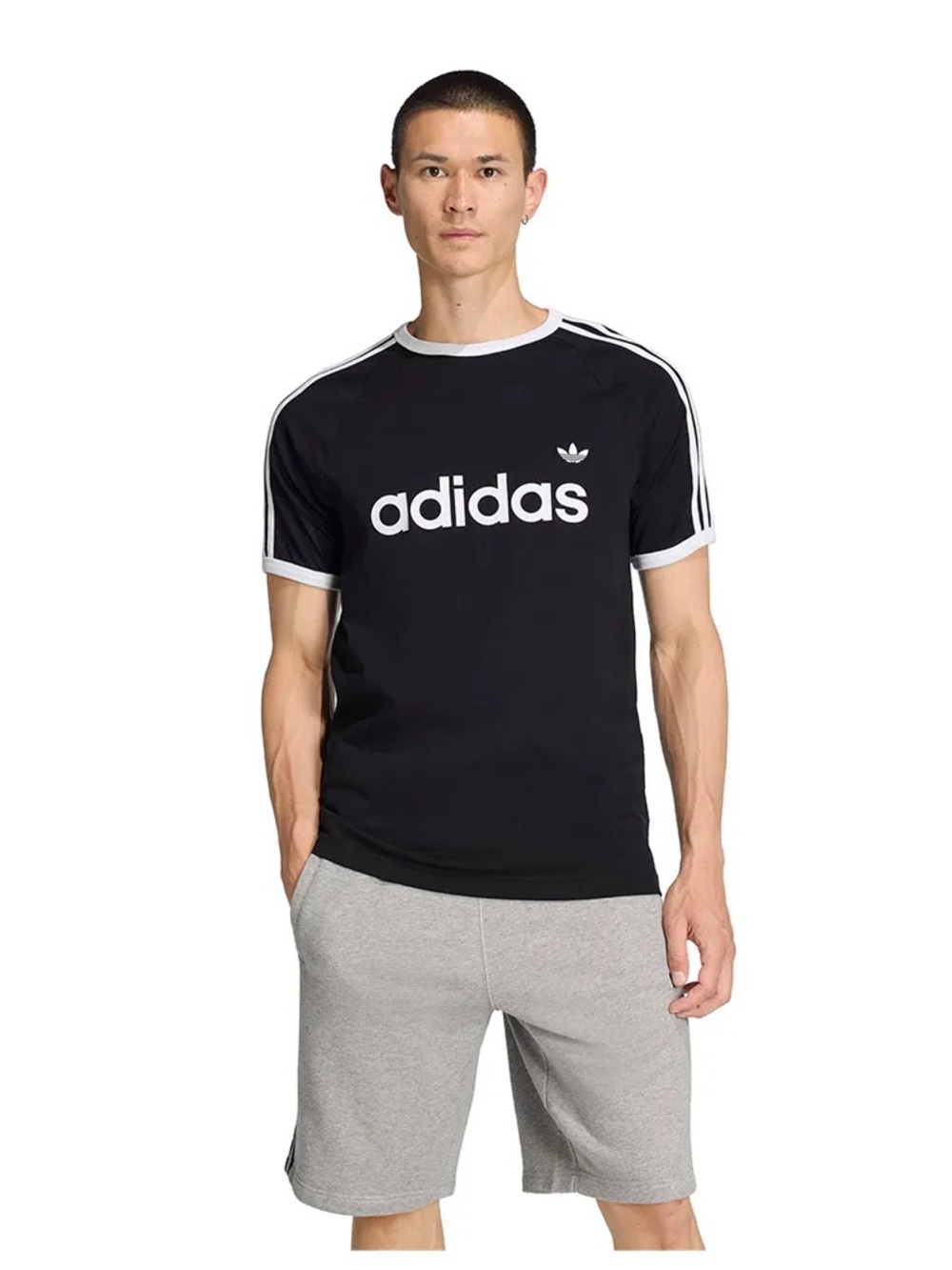 adidas Originals 3 Stripes Slim Ringer short sleeve T-shirt XL PLEASE READ
